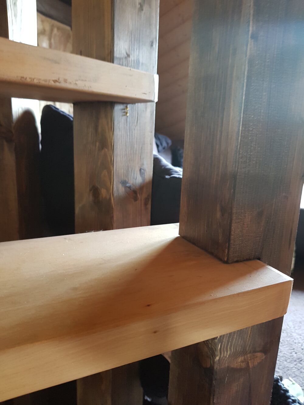Stufe in Balken